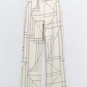 ZARA Geometric Pants Women